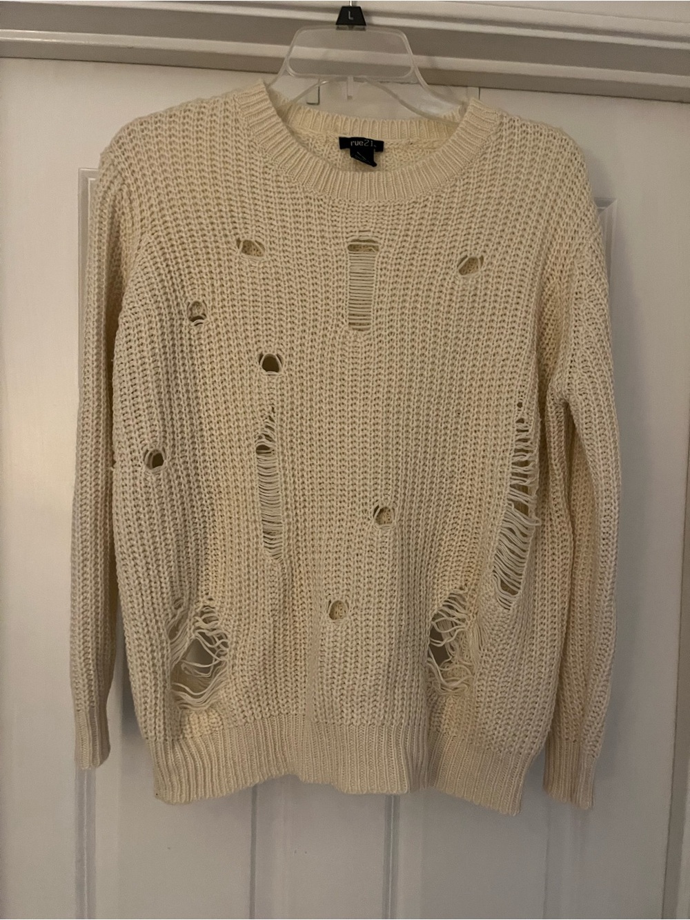 Rue21 Distressed Knit Sweater – Size S